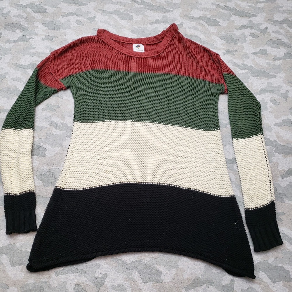 Like Love Sweater Women's Small Multicolor Pullover‎ Long Sleeve Color Block
